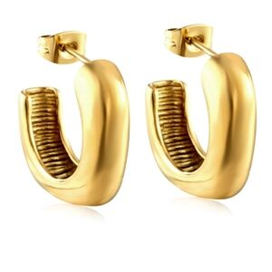 18k‎ plated Gold Hoop Earrings